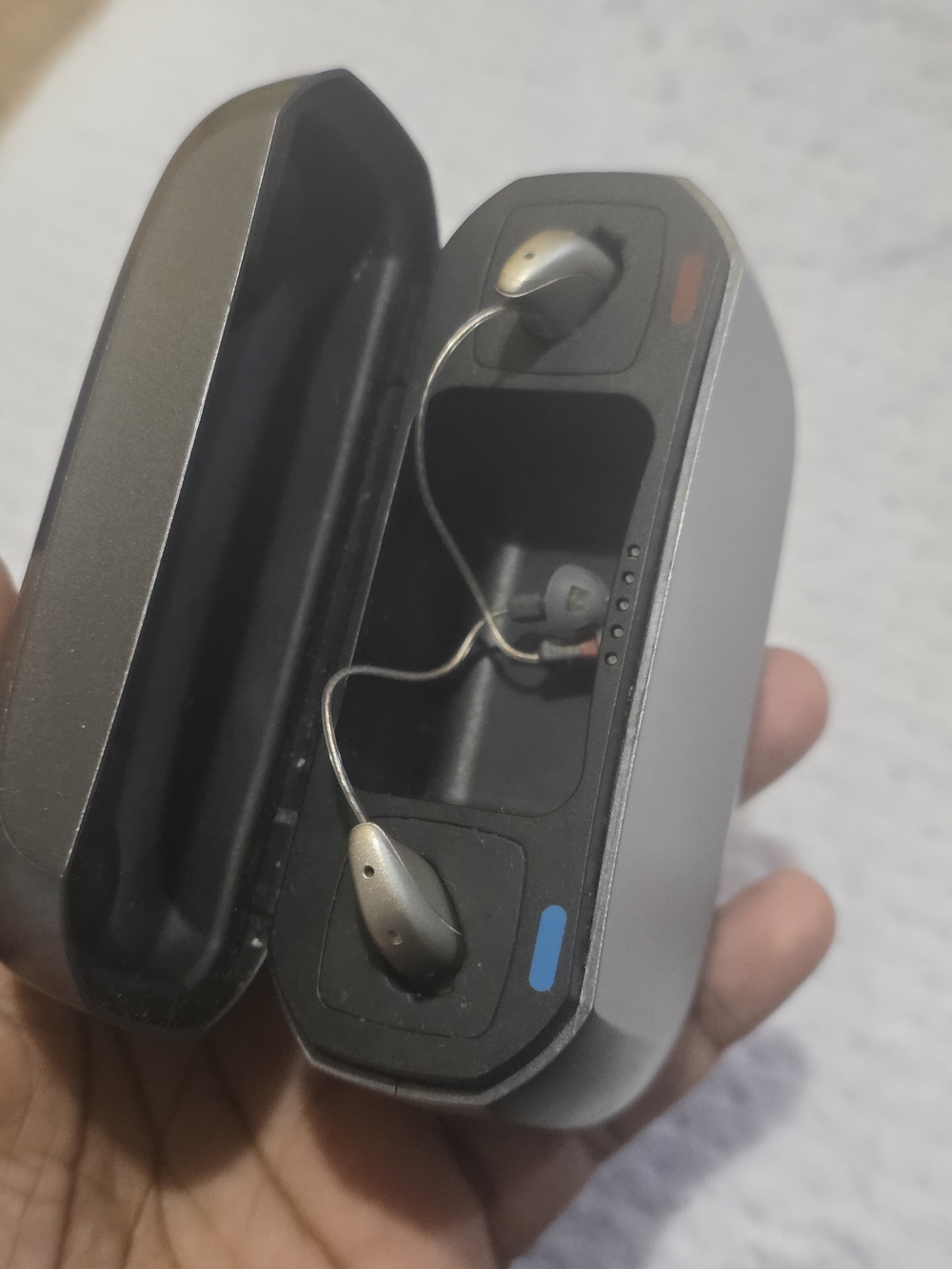 Rechargeable In-Ear Canal Hearing Aids in Silver 0297
